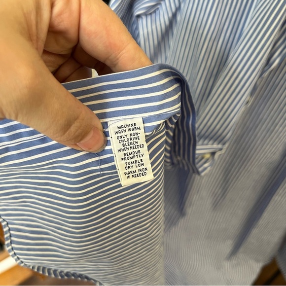 Ralph Lauren Blue and White Striped Shirt - Picture 6 of 6